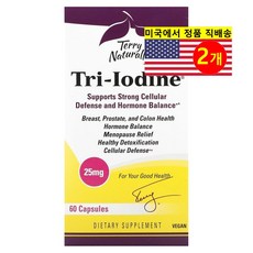 테리 네츄렐리 트리 아이오딘 25mg Menopause 릴리프 60캡슐 2개, 60정