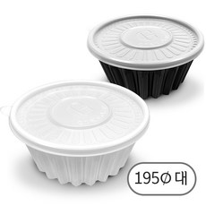 195파이 면용기 대 1420ml 냉면 칼국수 포장 배달용기 탕용기 국내생산 강력한밀폐력, 검정, 1박스, 150세트