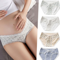 임부 팬티 4종 부드러운 레이스 꽃무늬 임산부 팬티 데일리 속옷 임부속옷 산부인과 스판 의류 하의