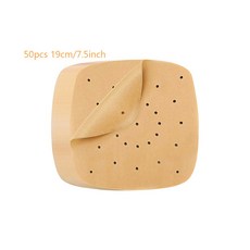 누본 50pcs 에어 프라이어 양피지 일회용 기선 라이너 주방 쿠커 내 종이 바베큐 프라이 베이킹 액세서리 0151, Square 50pcs M