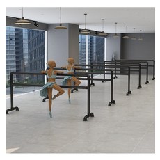 1인용 발레바 스트레칭바 학원 요가, 1개, 이중 100x60x105CM 하이 화이트