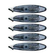 톰보 모노에어5 펜타입 수정테이프 5mm x 6m, B(블랙), 10개
