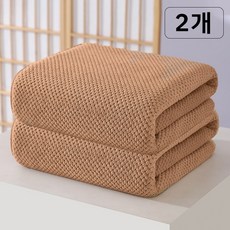 베랄롤 호텔 대형 비치 바스타올 샤워타올 40수 극세사 비치타월 목욕타올 고흡수력 속건 수건1.4*0.7M, 2개, 카키