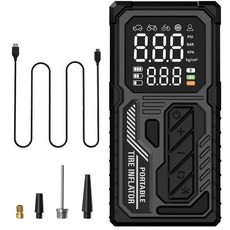 無線車載充氣泵汽車電動打氣泵帶測胎壓轎車自行車輪胎打氣筒, 1個, 029-無線充氣泵