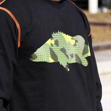 제이에스컴퍼니 쏘가리패턴 티셔츠 90 블랙