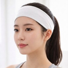 세리나 스포츠 와이드핏 러닝 헬스 운동 헤어밴드, 1개, 올퓨어화이트