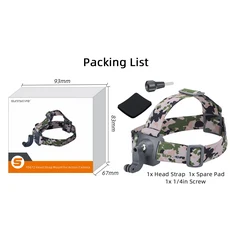 DJI Pocket 3/GoPro/Insta360 Go 3/Go 3S/Action 4 버클 홀더 360용 헤드 스트랩 마운트 헤드밴드 ° 벨트, 02 Camouflage