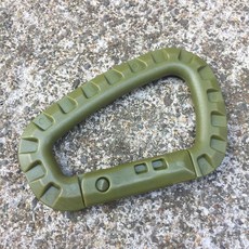 尼龍扣 D型扣 戰術揹包掛扣 快掛鉤, 2個軍綠色, 1個