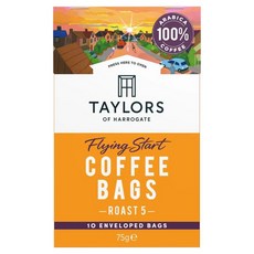 영국 테일러오브히로게이트 Taylors of Harrogate Flying Start Coffee Bags 플라잉 스타트 원두 커피 티백, 8개
