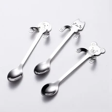 1/3/6PCS 귀여운 고양이 숟가락 긴 손잡이 Flatware 음주 도구 가제트, 03 1 PC - Dog