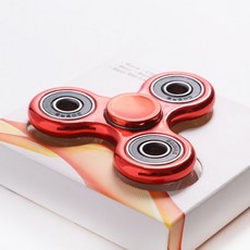 指尖陀螺 ABS電鍍合金材質 7*0.5公分 兒童玩具 紓壓 360度旋轉, 1個, 指尖陀螺【紅色】, 紅色