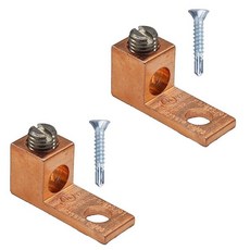 UL 인증 그라운드 바 키트 최대 와이어 직경 4 AWG 구리 클래드 알루미늄 기계식 러그 셀프 태핑 도브테일 나사 포함(터미널 위치 1개 2개), 터미널 위치 1개, 2개