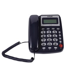 G-PLUS LJ-1703 有線電話，具備大型按鍵、LCD螢幕顯示、免持聽筒功能, LJ-1703藍色