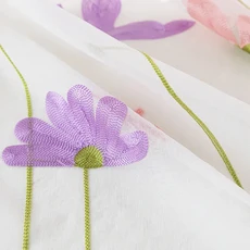 안방 거실 창문 자녀방 커튼 어 흰색 자수 보일 침실 창 쉬어 블라인드 만든, W100cm x H120cm, Pull Pleated Tape, White