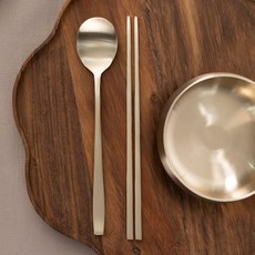 놋결 방짜유기 모던 1인 놋수저세트 각인+포장박스, 없음, 유기, 1세트, 수저+저분