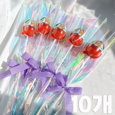 DIY 킨더조이 한송이 꽃다발 만들기 포장세트 (킨더조이 미포함), 10개, 바이올렛