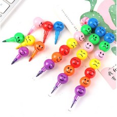 笑臉彩虹筆 4支裝 7色 可愛文具 兒童文具 兒童畫畫, 1個