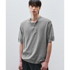 DRAW FIT [크롭]어베인 리브드 하프 집업 니트 [MELANGE GREY] 109706