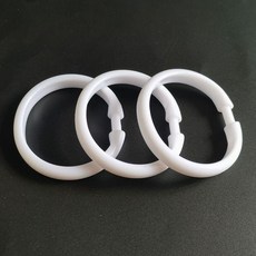 窗簾扣 吊環掛環 浴簾環 加厚塑料圓形掛鉤環, 1個, 掛環10個,灰色