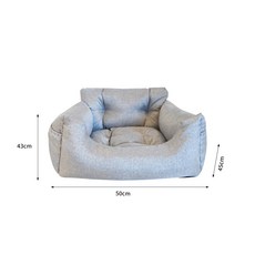 寵物車載狗窩貓窩外出旅行 一窩多用貓狗通用 安全座椅神器安全椅, 1個, C025淺灰色