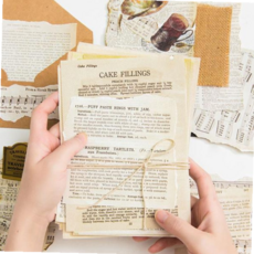 감성다이어리 빈티지 배경지 페이퍼 랩핑지 레트로 영자신문 57매, 크라프트 페이퍼