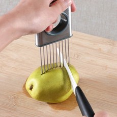 야채 슬라이스 홀더 야채썰기 레몬슬라이서