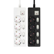 아이정 국산 멀티탭 개별 과부하 4구 안전한멀티탭, 개별 4구 잉크 블랙, 1개, 3m