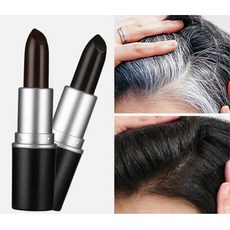 새치커버 부분 염색 스틱 립스틱형 흰머리 간편 간단 염색 d-50177308, 1개, 블랙