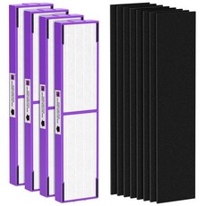 2 Pack FLT5000 True HEPA Replacement Filter C Compatible with Germ-Guardian AC5000 AC5000E AC52, Purple-4 Pack