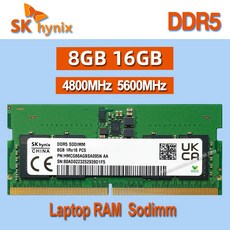 DS UY SK 1RX16 SO 8GB 2RX8 DDR5 5600B 4800B 메모리 5600MHZ 노트북 16GB 하이닉스 4800MHZ RAM PC5
