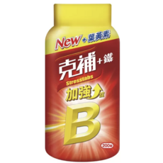 克補 鐵加強錠 200錠 B群 葉黃素 鐵質 維生素C 增強體力, 1個, 200份