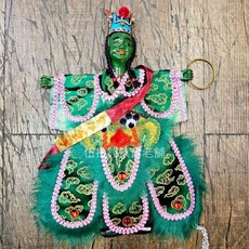 布袋戲掌中戲手偶三太子太子爺電音三太子神童-台灣紀念品交換禮物懷舊復古, 1個, 太子爺 綠色臉