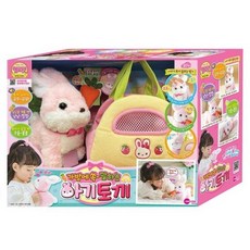 헬로펫 가방에 쏙 말하는 아기토끼 작동인형, 270mm, 혼합색상, 1개