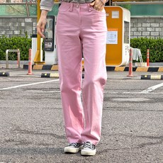 로로텐 일자핏 면 팬츠 여성 빅사이즈
