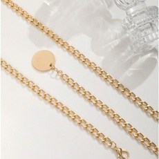 圓形金屬鍊條吊墜腰鍊, 1個