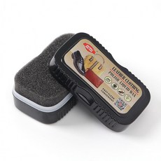 구두 스펀지 광택 구두약 휴대용 양면 가죽왁스 구두광택제 광택스펀지 스펀지구두약 가죽닦이 구두스펀지 소 원목 캉가루 구두닦이 구두솔 이라이프 먼지제거솔 구두브러쉬, 1개