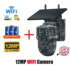 INQMEGA 태양광 카메라 야외 12MP 6K 듀얼 스크린 WIFI/4G SIM 디스플레이 IP66 PIR 인간 감지 보안, 05 12MP WIFI