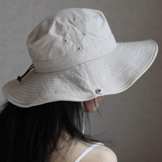 [투크] 챙넓은 여행 사파리모자 퀵드라이 버킷햇 여름 등산 데일리 벙거지모자, 라이트 베이지