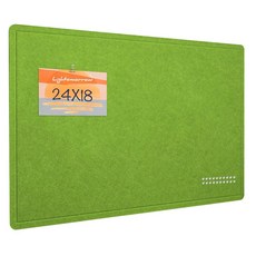 대형 게시판 - 48 x 36 인치 벽용 장식용 펠트 핀 보드 4' 3' 접이식 사진 디스플레이 보드 20 푸시 다크 그레이, Foliage Green, 24 18 inches