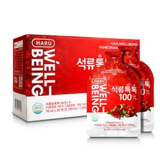 하루웰빙 100 석류즙 톡톡 과즙 엑기스 30포 석류 선물세트, 70ml, 1세트