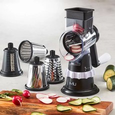 MIU 多功能蔬果切碎器，切片切絲切丁，安全易用，廚房必備, Black, 1箱
