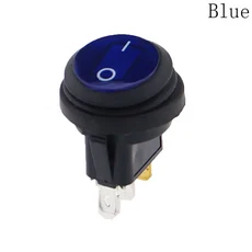 12V 라이트 로커 스위치 오프닝 보트 모양의 라운드 3Pin 실버 포인트 1pcs 방수, 02 220V, 05 파란