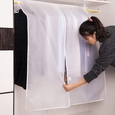 반투명 행거 가리개 세탁소 비닐 롱코트 보관 천 옷방 먼지 드레스룸 가림막 덮개 옷 커버 햇빛 보호 옷장, 1개, 1매입