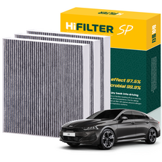 하이필터 기아 자동차 K5 활성탄 에어컨필터, 3개, K5 (DL3) HI-L012