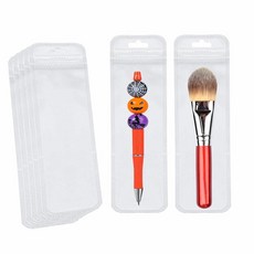 BOBECI 중소기업용 펜 포장 백 100개 펜용 재밀봉 가능한 파우치 백 립글로스 주얼리 화장품 캔디 포장용 투명 지퍼락 냄새 방지 보관 가방 7 x 19.8cm(