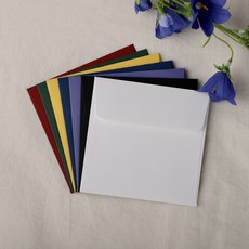 예지가 100x100mm 정사각 편지 카드 봉투 청첩장 카드 초대장 감사, 7. 블랙_50장