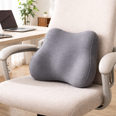 등받이쿠션 허리 쿠션 사무실 구좌미추 감압 미힙 쿠션 허리 보호대 기억 면 통기 시트 등받이 일체형 사무실 허리 쿠션, 그레이