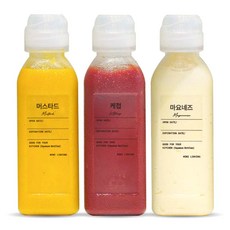 [1+1] 젖병소재 흐르지 않는 소스통 300ml+300ml 열탕소독, 2개, 300ml