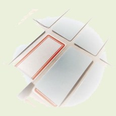 문서 적색 보호필름 견출지 라벨 유니온 20 x 43 7매입