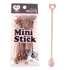 롱스푼 하니 갈색 미니 스틱 20P(13cm), 빠른배송